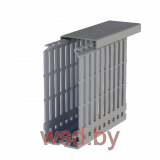 Перфокороб KKD 4010, органайзер для шкафов, 40x100х2000мм (ШxВхД), RAL 7030, серый